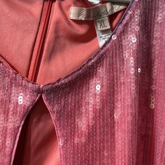 Anthropologie Hutch Pink Sequin Ombre Dress XL - Picture 5 of 5